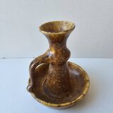 Vintage ceramic candlestick signed Accolay