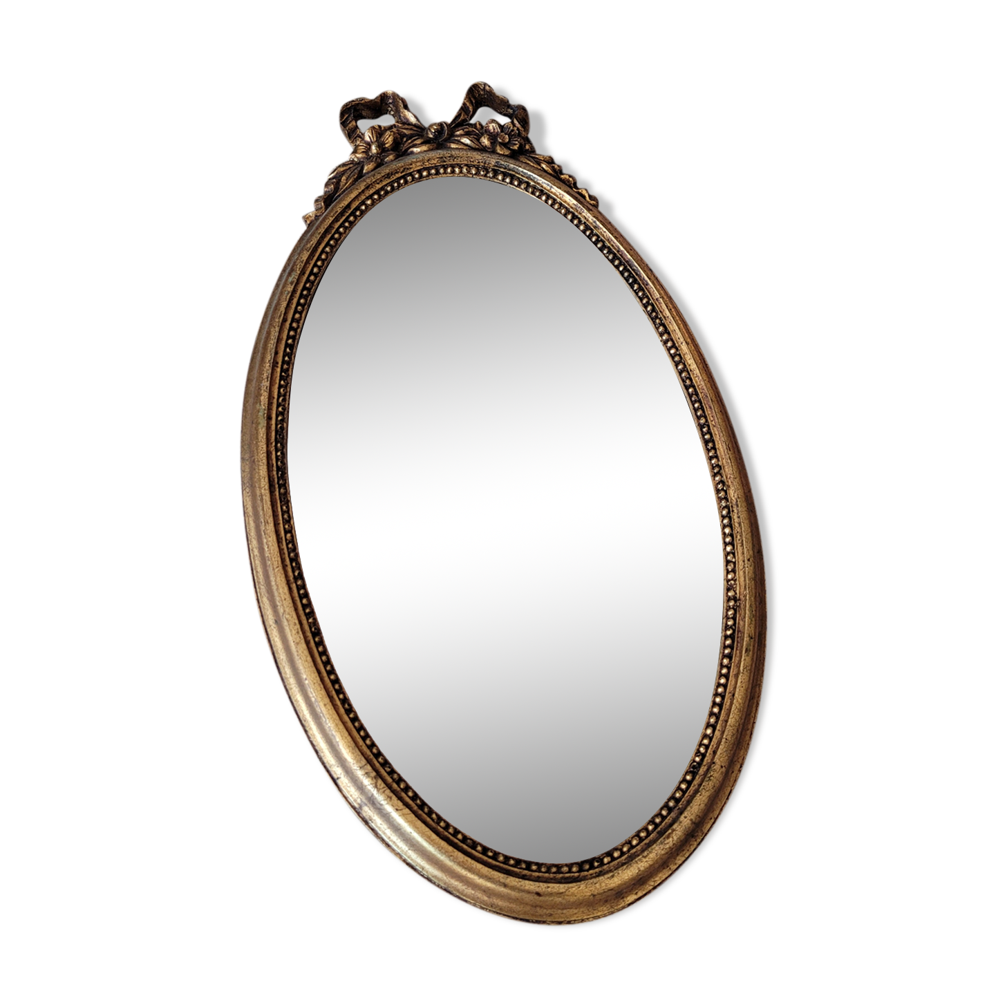 Oval golden mirror 41x23