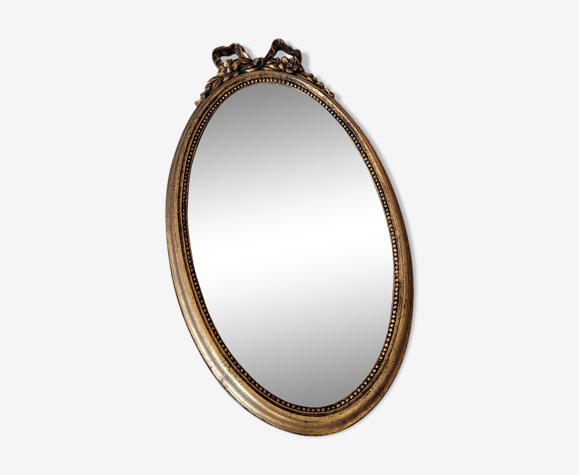 Miroir doré ovale 41x23
