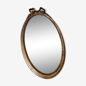 Oval golden mirror 41x23
