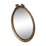 Oval golden mirror 41x23