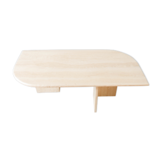 A vintage travertine coffee table