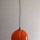 Orange opaline ball pendant from the 60s/70s