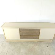Buffet vintage en laiton et laque, 1970