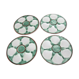 Set de 4 assiettes à coquillages en barbotine