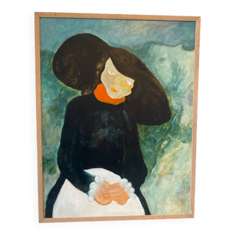 Portrait of a woman signed