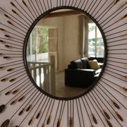 Vintage metal sun mirror, 1970s-1980s