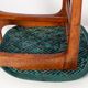 Green velvet Mid-Century chair designed by Rajmund Hałas, Poland, 1960s.