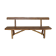 Banc à dossier en orme massif huilé