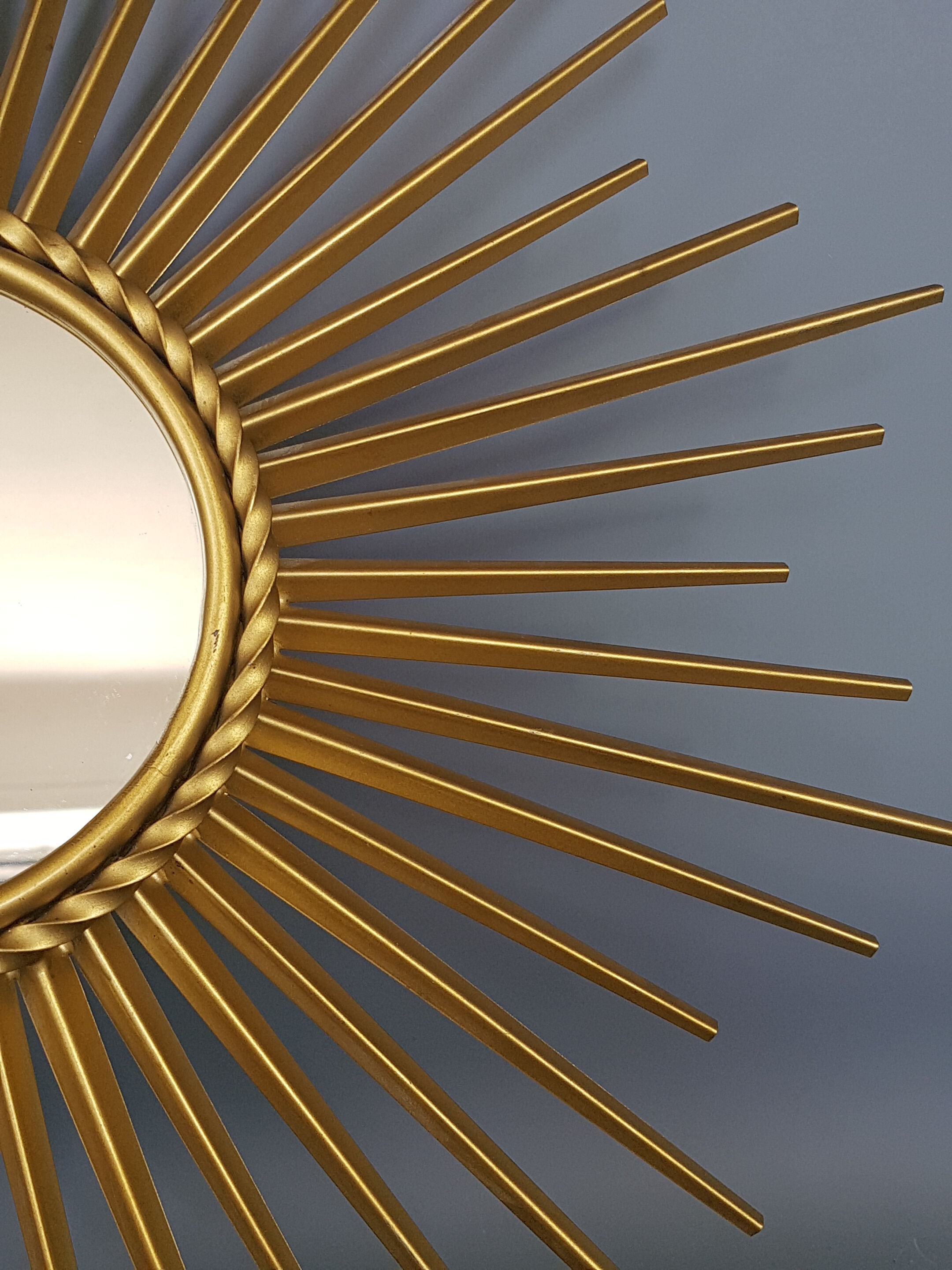Chaty Vallauris gold metal sun mirror 50 cm