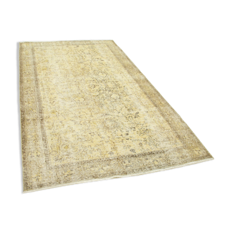 Tapis beige turc unique en son genre noué à la main 154 cm x 265 cm - 38977