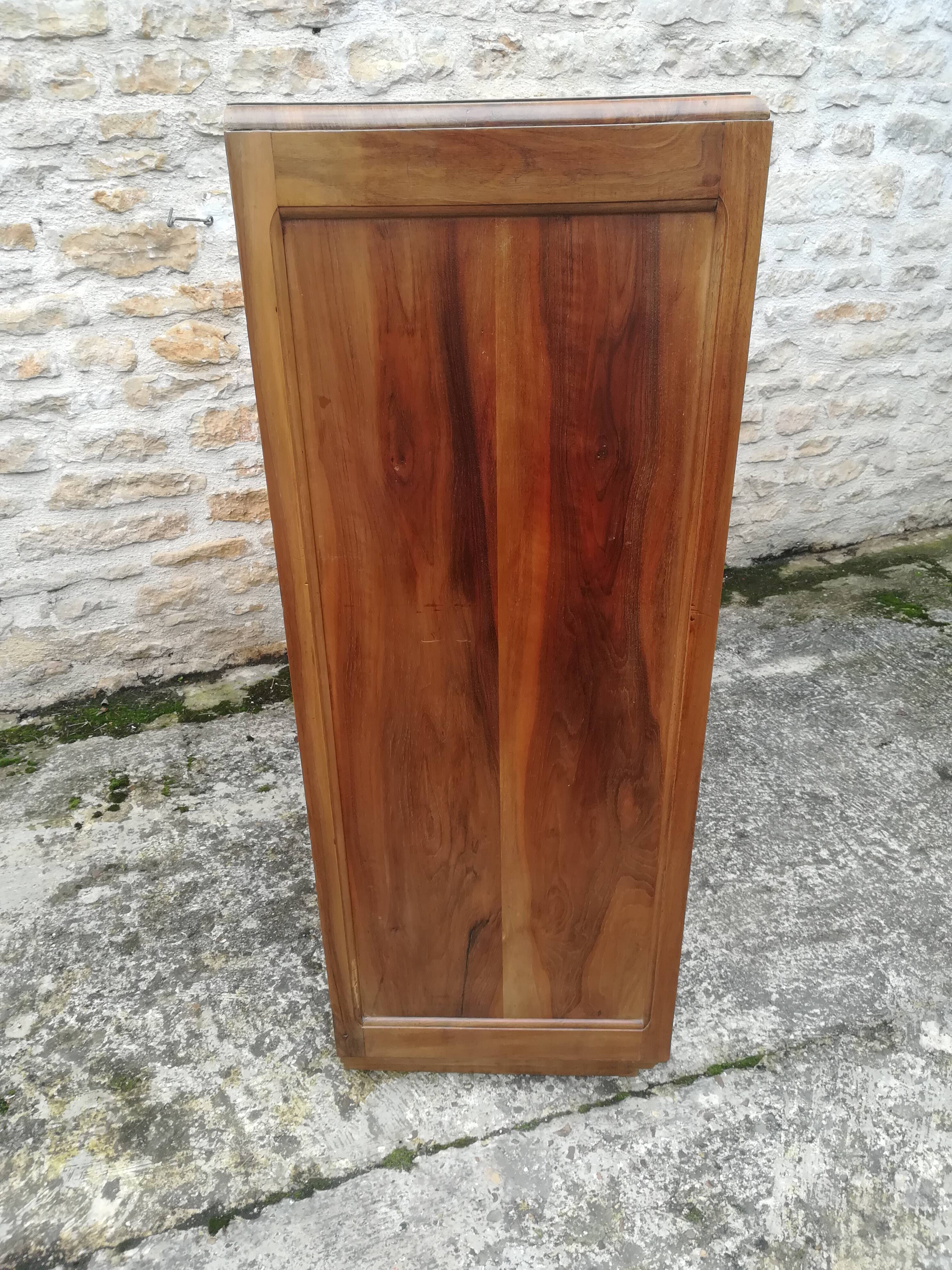 Asymmetric solid walnut buffet