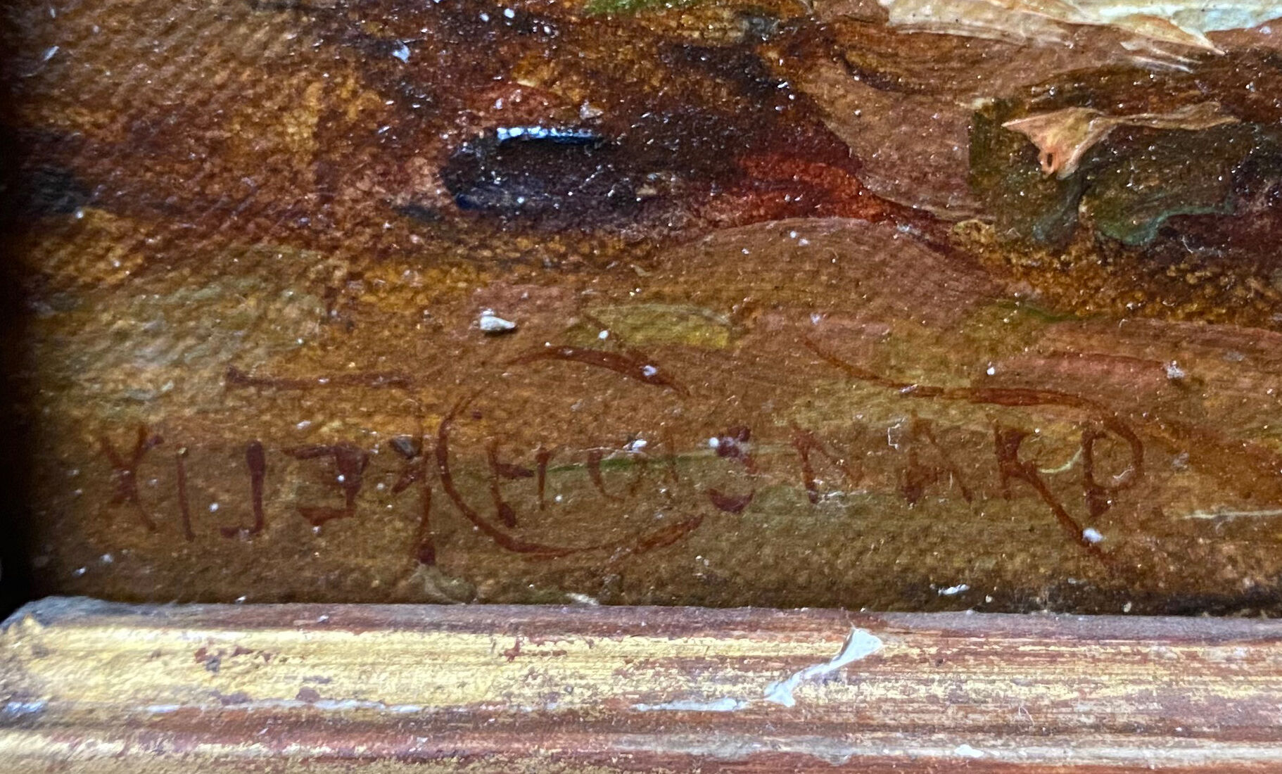 Painting "Bay in Brittany, Trezguen" Felix Choisnard 1846 / 1924 Impressionist