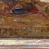 Painting "Bay in Brittany, Trezguen" Felix Choisnard 1846 / 1924 Impressionist