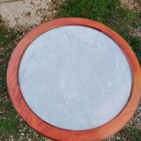 Antique Louis XVI style bouillotte table with marble top