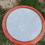 Table bouillotte ancienne style louis xvi avec plateau marbre