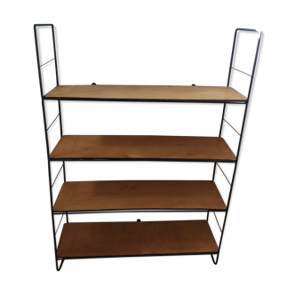 Metal wire shelf and wood top year 50