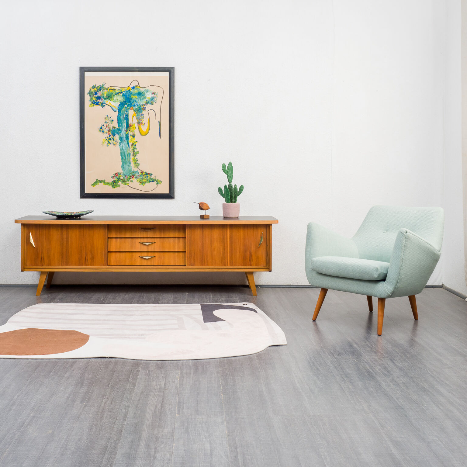 Vintage armchair 50s, restored