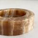 Straight round ashtray in vintage alabaster or onyx