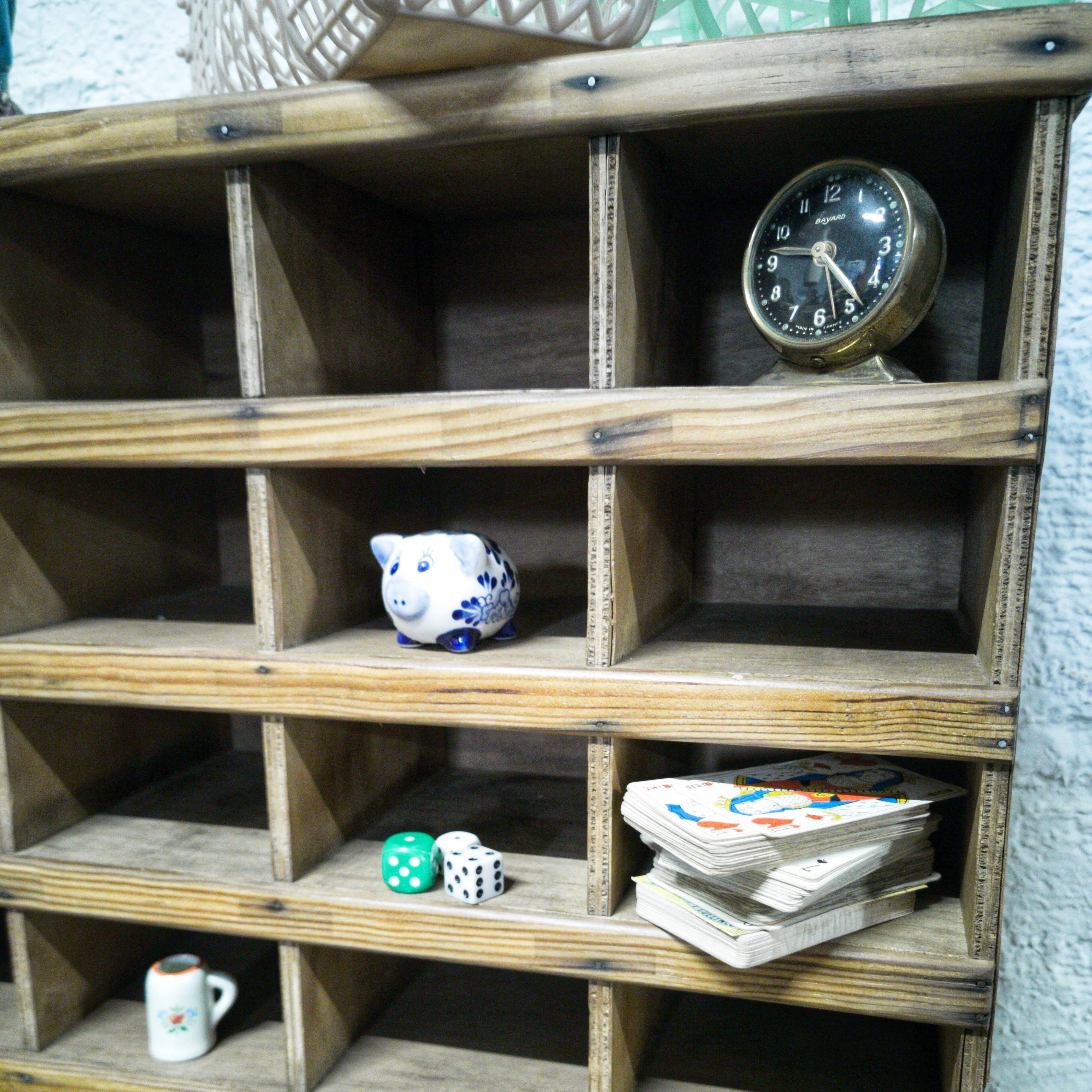 Old wooden sorting locker