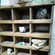 Old wooden sorting locker