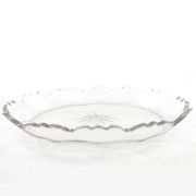 Biedermeier dish, transparent crystal, Czech Republic, 19th century