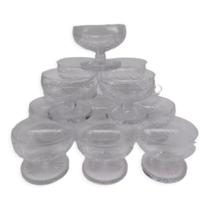 14 coupes à champagne - cristal modele