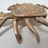 Vintage brass ashtray crab