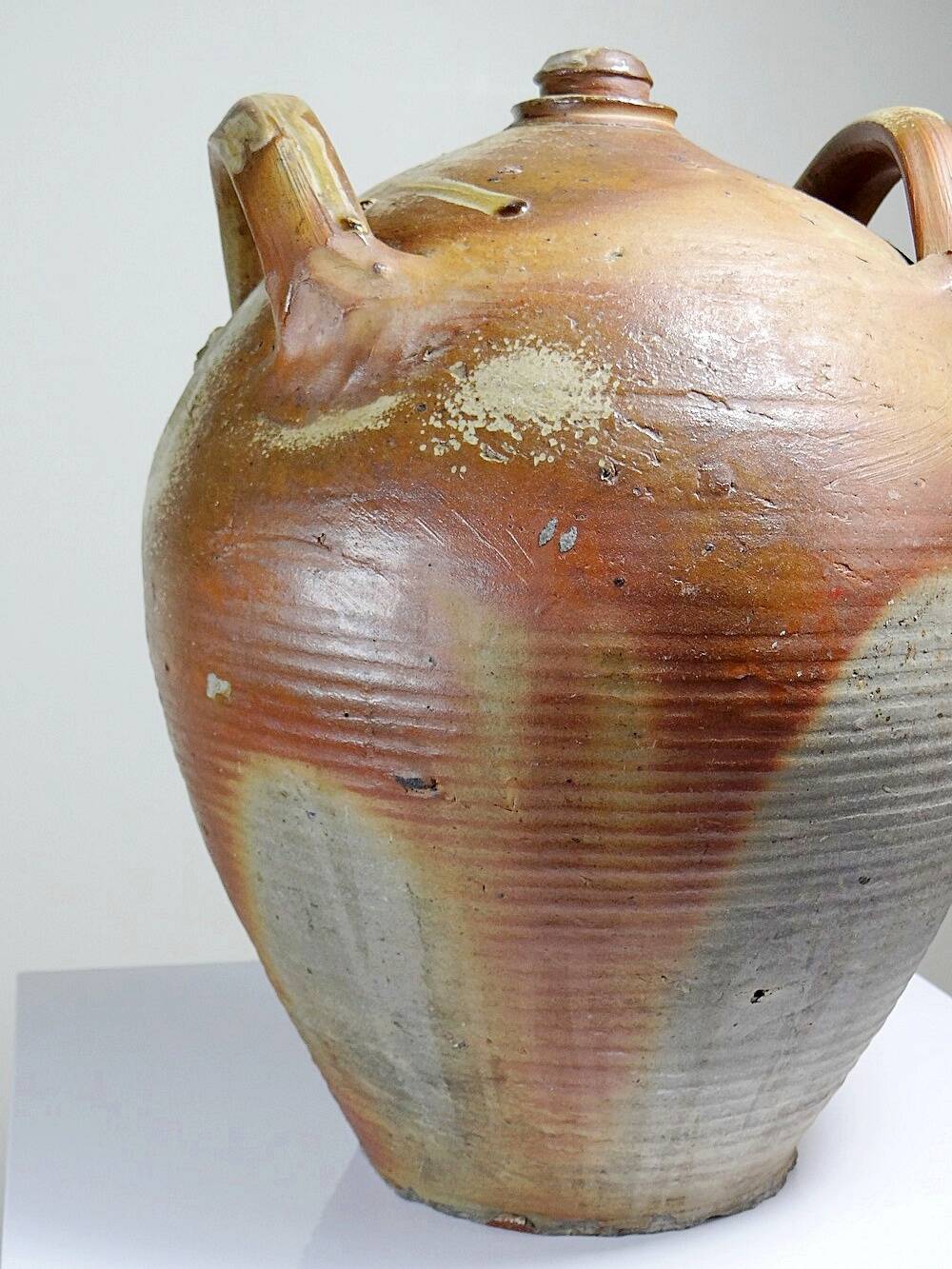 XXL stoneware jar, antique 19th century, French craftsmanship, Puisaye
