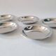 Set of 5 small stainless steel 18/10 bowls by Jean Couzon Silversmith - vintage