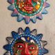 2 Mexican ceramic masks