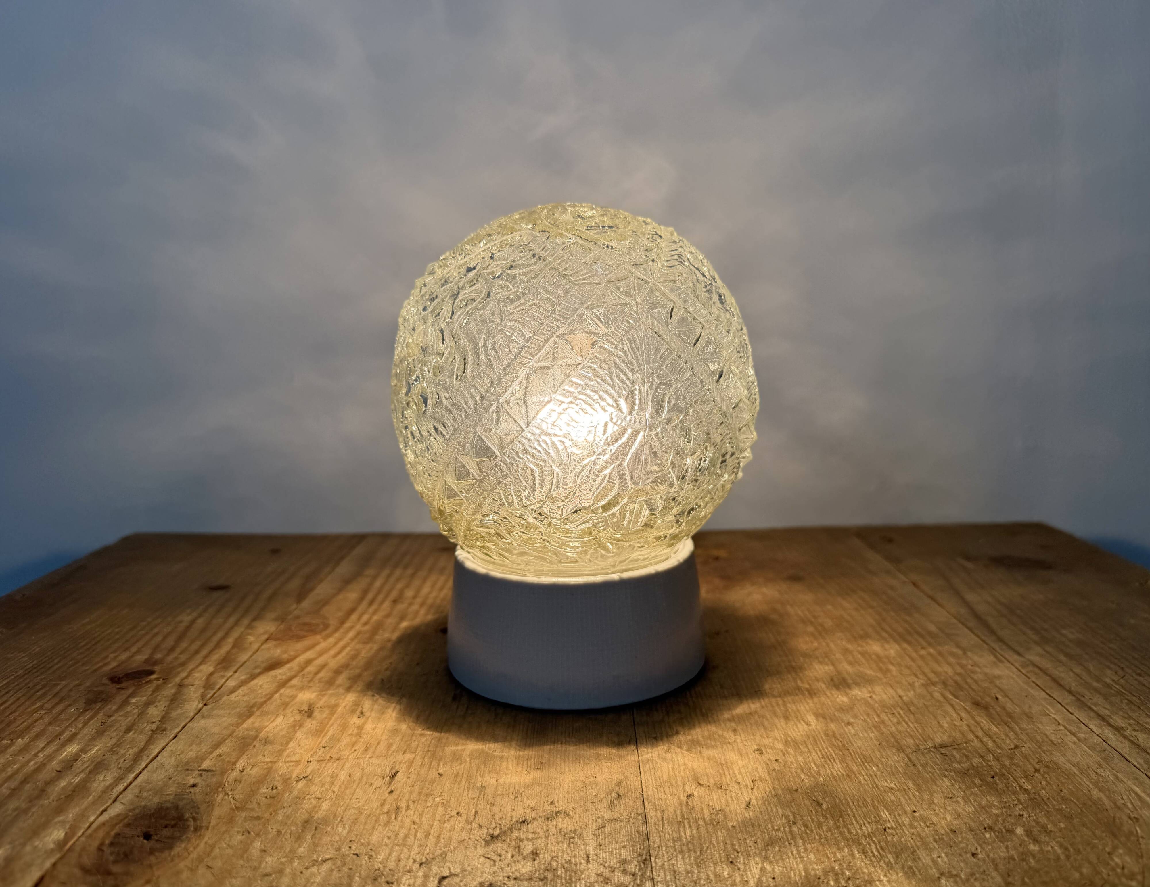 Vintage White Porcelain Ceiling Light, 1970s