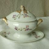 Mustard tree on porcelain frame paris limoges floral decoration