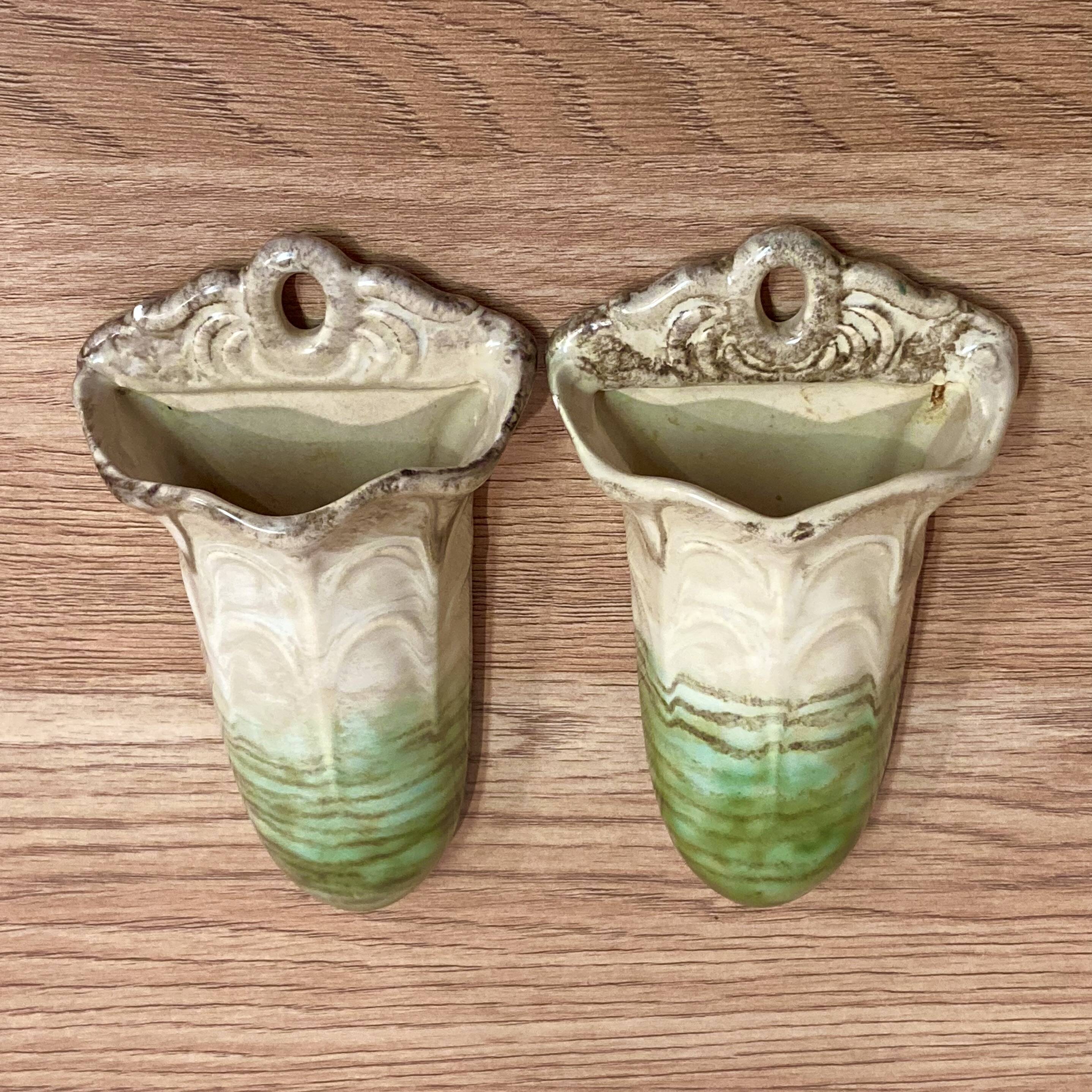 Authentic pair of art deco vases.