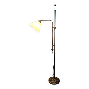 CeBe Floor Lamp in Solid Bronze, Swedish Grace / Art Deco 1930s