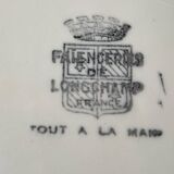 6 old flat plates in Longchamp earthenware