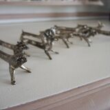 10 porte-couteaux anciens animaux en métal