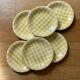 6 plates with starter or dessert Salins model Saint Raphaël yellow