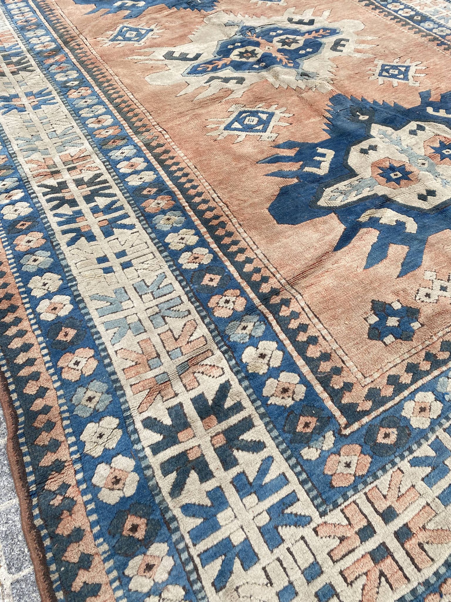 Vintage Turkish carpet Kars Anatolia handmade 224x324 cm