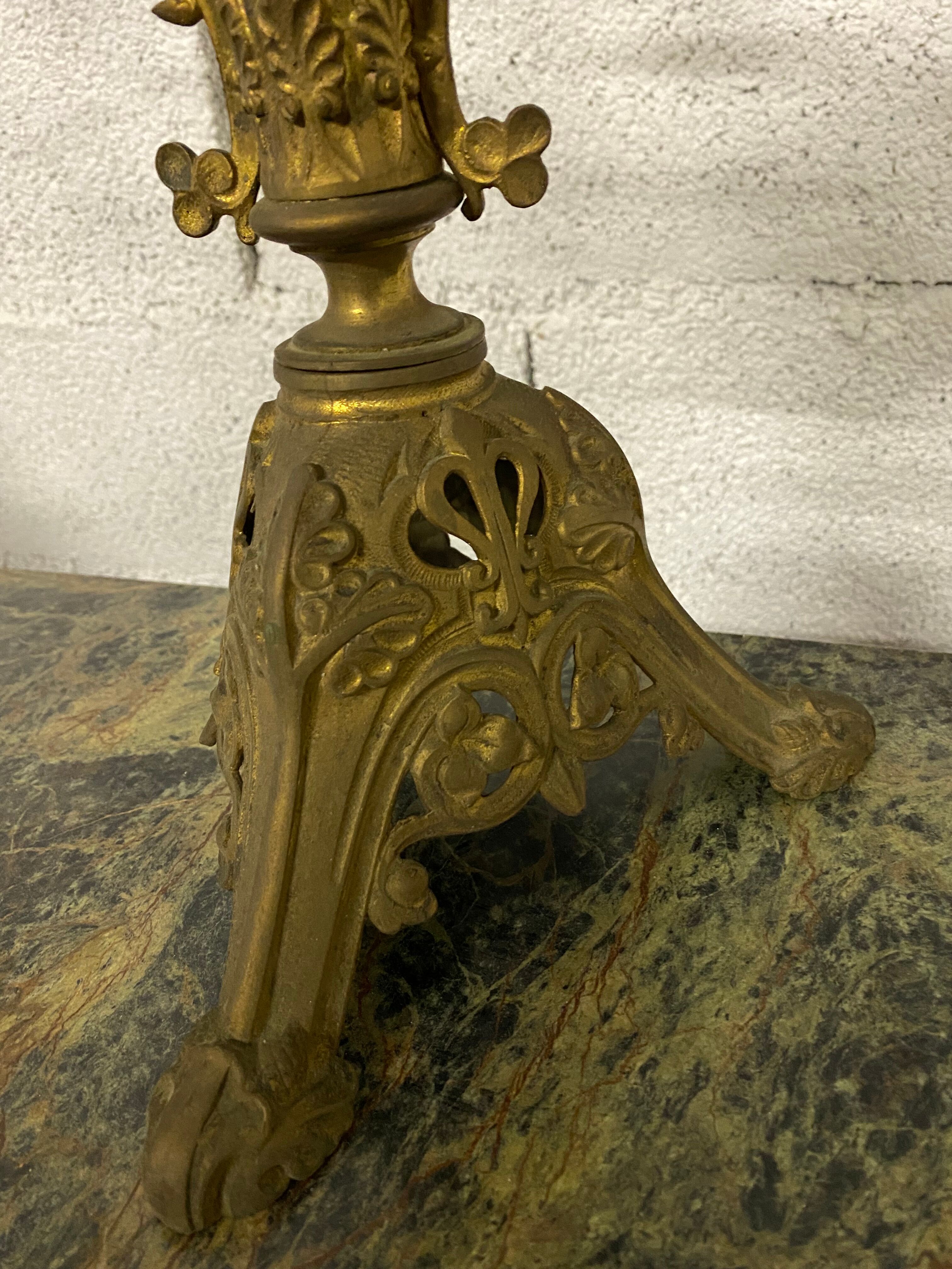 Golden bronze chandelier 19th