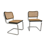 Paire Chaises Cesca B32 Marcel Breuer Cidue années 70