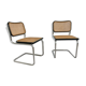 Pair Chairs Cesca B32 Marcel Breuer Cidue 70s