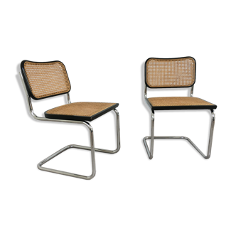 Paire Chaises Cesca B32 Marcel Breuer Cidue années 70