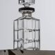Whiskey decanter and set of 4 crystal glasses, 1970s