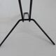 Minimalist tripod ashtray in black lacquered metal 50s 60s