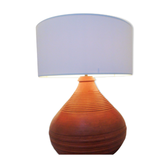 Lampe vintage en terre cuite, pièce unique , par céramiste à Paris