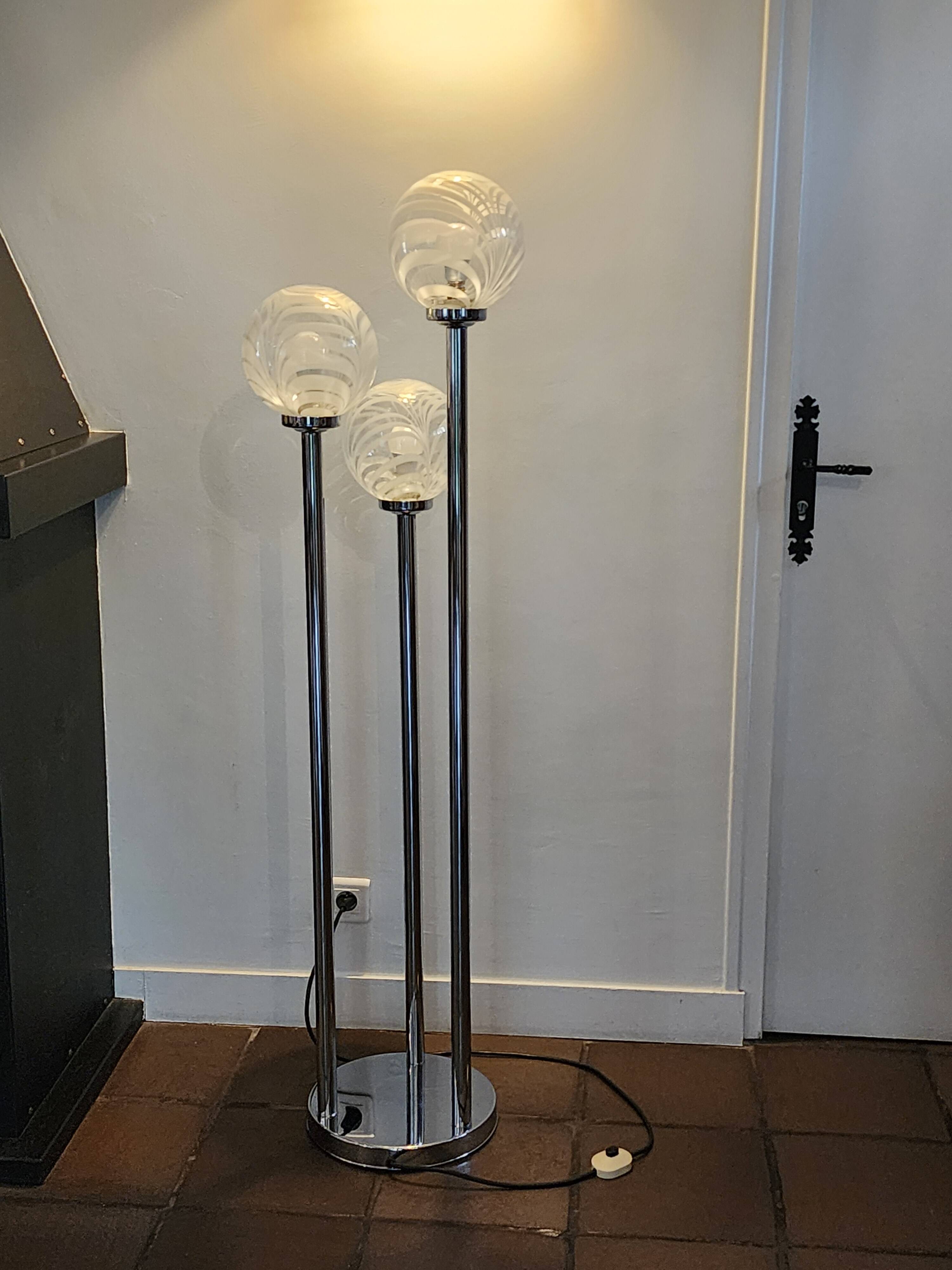 Toni Zucherri floor lamp with Murano globes for Venini