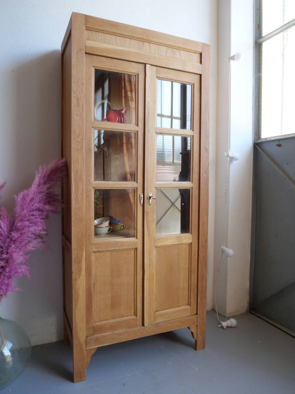 Renovated antique display cabinet