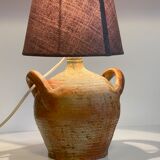 Vintage handcrafted pottery lamp