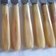 12 fruit knives, dessert. horn handle. length 19 cm